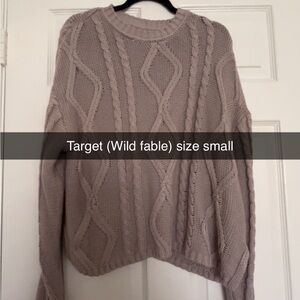 Wild Fable Women's Cable Knit Sweater - Tan